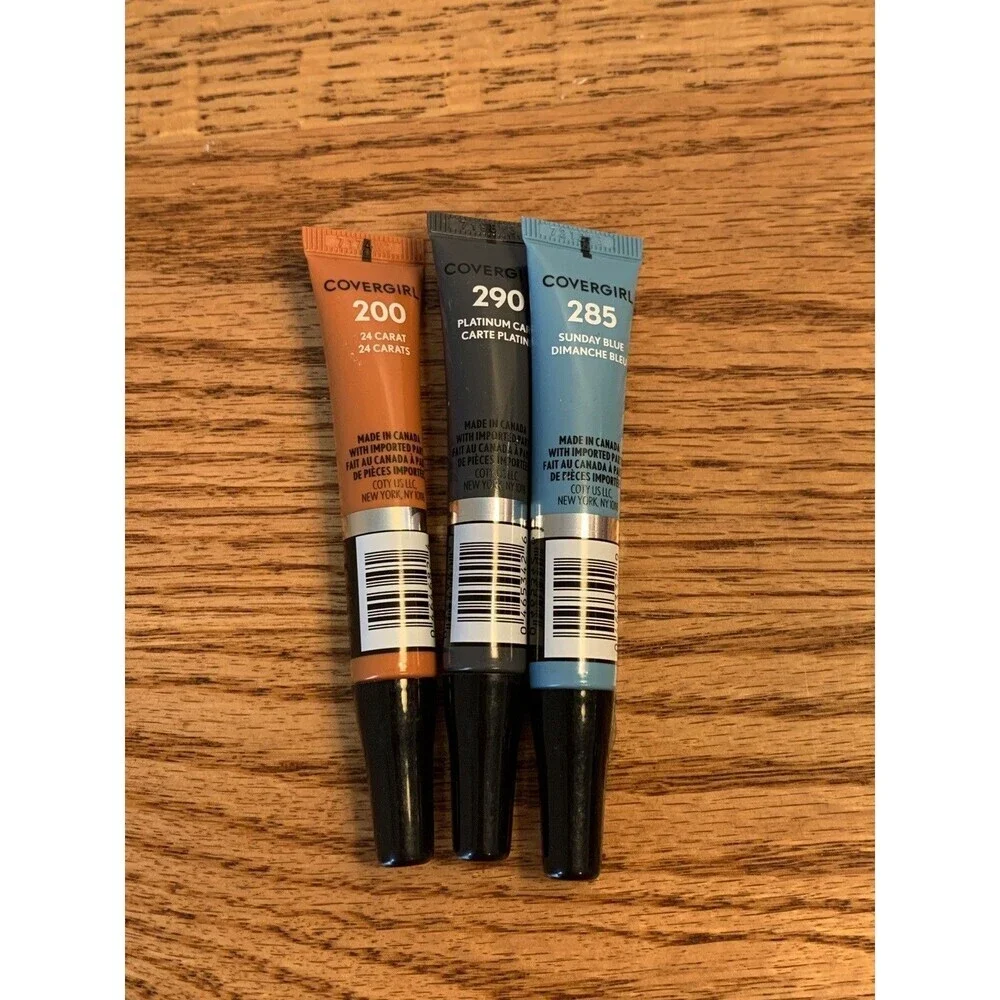 (3) CoverGirl Melting Pout Metallic Liquid Lipstick Sunday Blue Platinum 24 Car